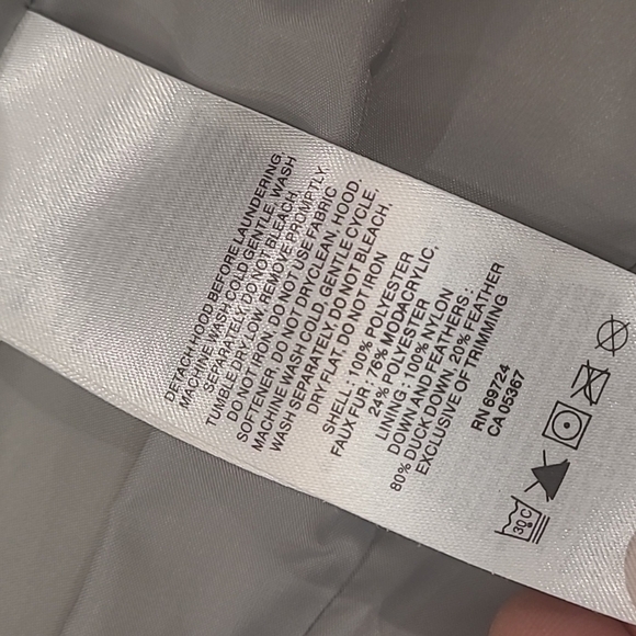 COLOMBIA MEDIUM FIT DUCK DOWN FEATHER PUFER JACKET WITH FAUX FUR REMOVABLE HOOD - Picture 6 of 11